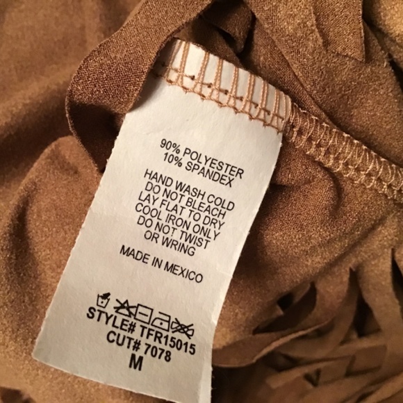 Moonchild Tank Top with Fringe Size M Brown - Picture 7 of 7